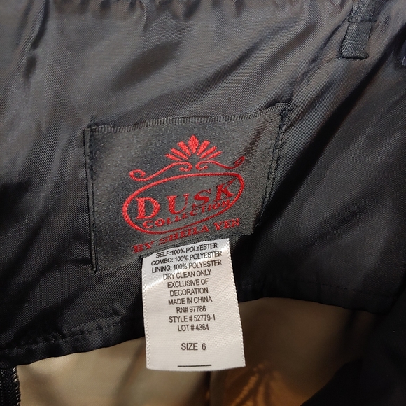 Dusk Black Lace Overlay Strapless Dress 6. J12 - Picture 4 of 4